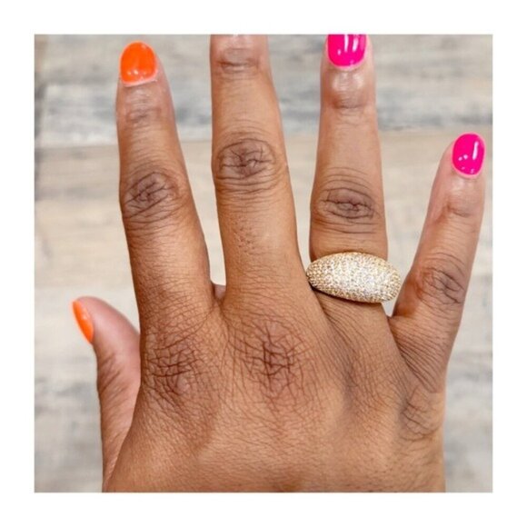 Anthropologie Dome Pave Ring - Picture 3 of 7